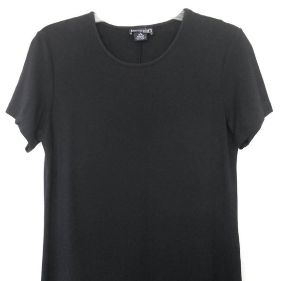 grunge 1990s vintage black maxi gothic lands end dress size small 6 8 - Picture 3 of 4